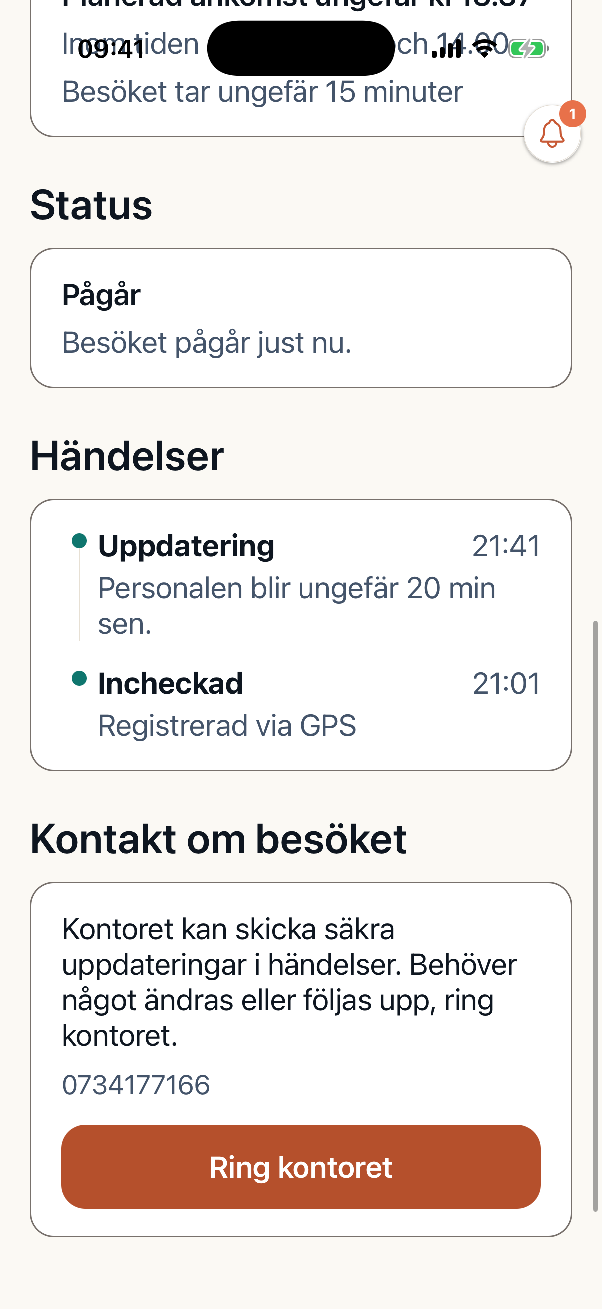 Caire family app with communication feed