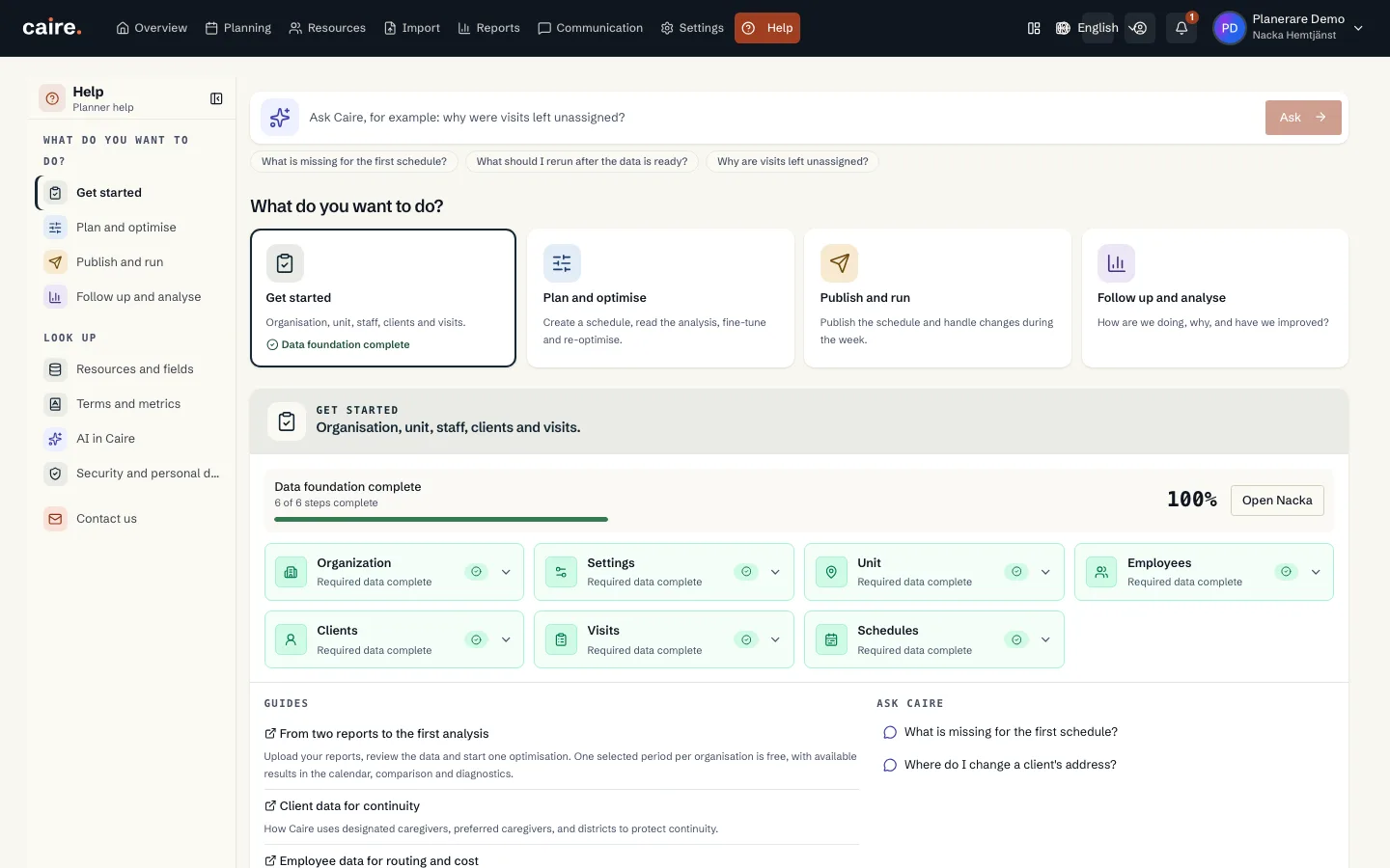 Getting started in the platform