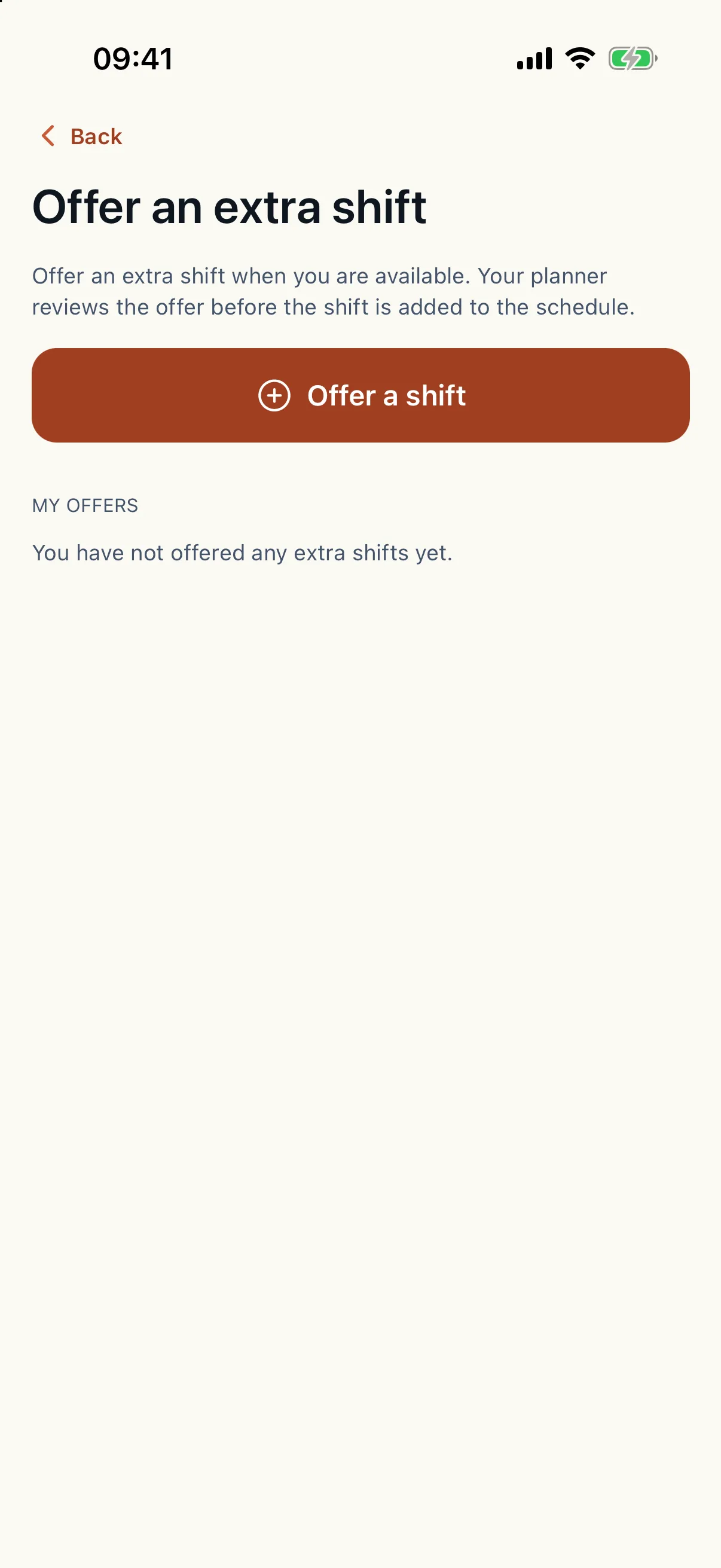 Offer an extra shift with a choice of date and shift
