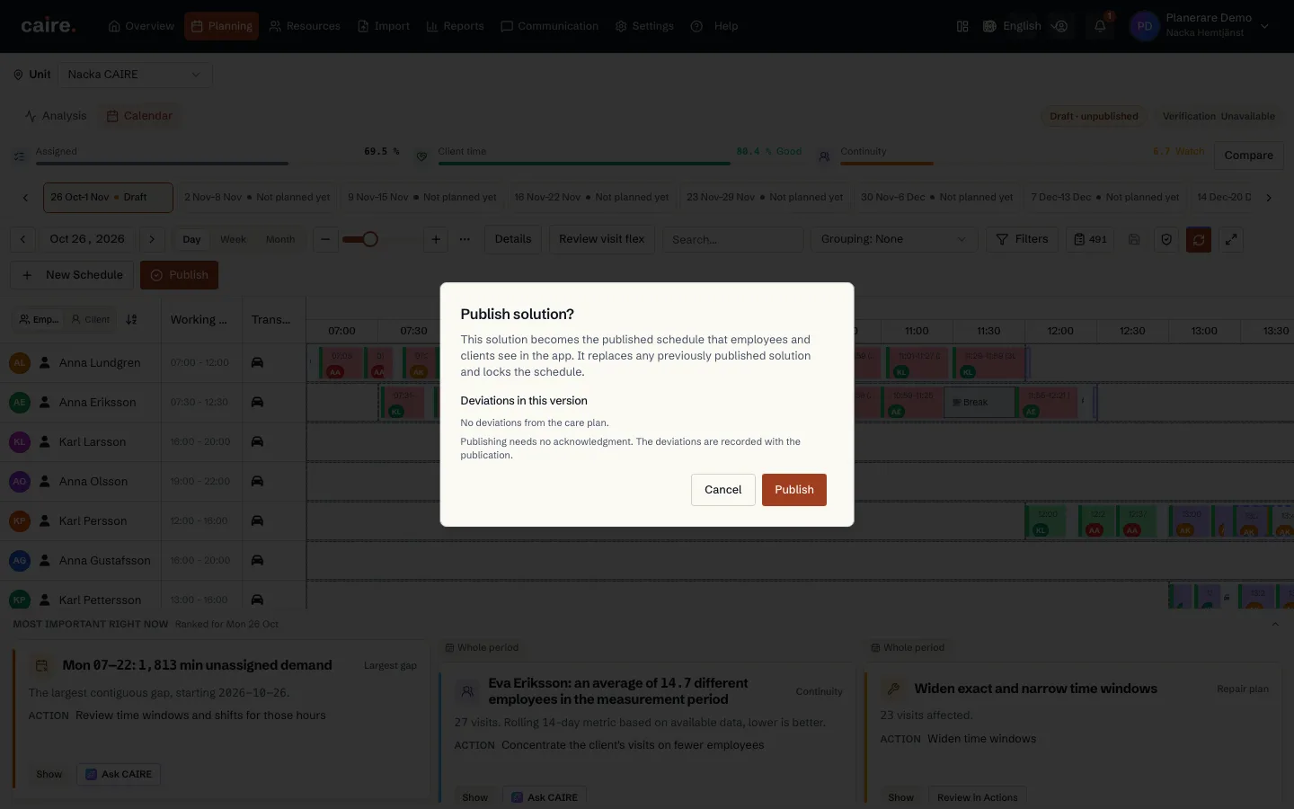The Publish solution? confirmation with what publishing means